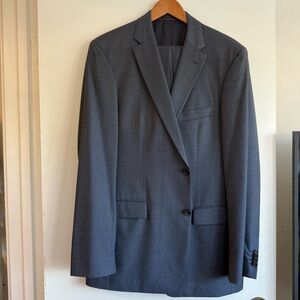 Boss Wool Blue with Black Micro Dot Suit